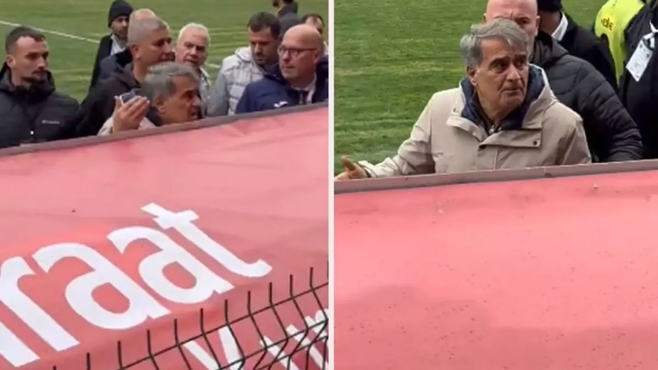 hatay'da maç sonu gerginlik Şenol güneş taraftarlarla tartıştı