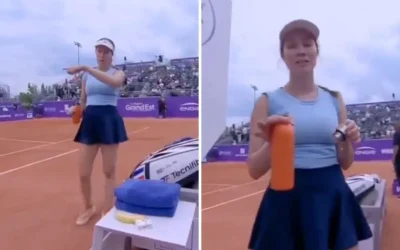 Tenis yıldızı, kameramana sert tepki gösterdi