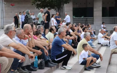 Amasya’da Halk Dev Ekranda Kadın Voleybol Takımını İzledi