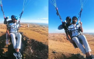 Ayrancı Tepesi’nde Renkli Yamaç Paraşütü Keyfi