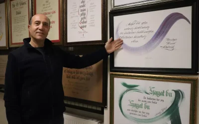 Kayserisporlu Futbolcunun Karaciğer Nakli Sonrası Kaligrafi Sergisi