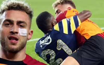 Fenerbahçe-Galatasaray derbisinde futbolcular arasında tansiyon artışı