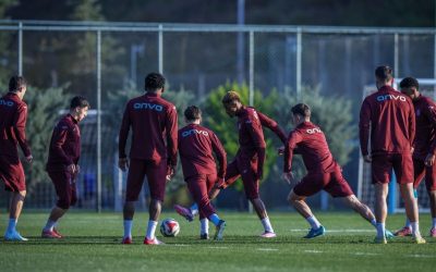 Göztepe, Trabzonspor karşılaşması için antrenmanlara devam ediyor.