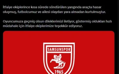 Samsunspor’dan Musaba’nın aracındaki yangın hakkında açıklama